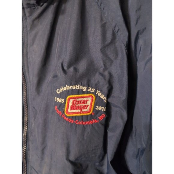 Oscar Mayer Blue Fleece Lined Jacket Size L Zip Pockets Men's Columbia... - Picture 2 of 7